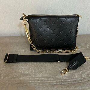 Louis Vuitton Coussin PM with black crossbody strap (adjustable)